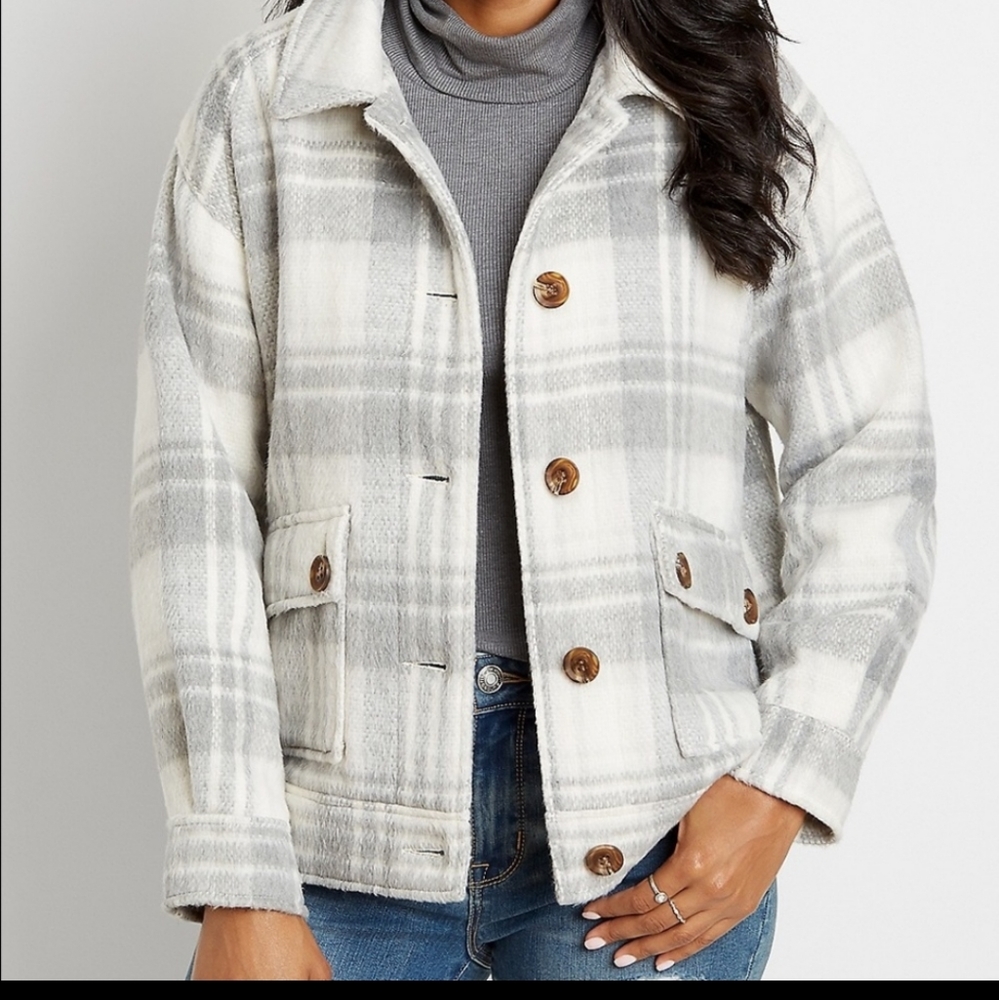 NWOT Maurices plaid jacket
